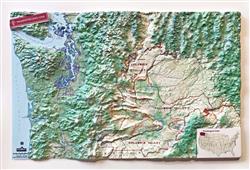 Washington State Wine - Small 3D Map 0057